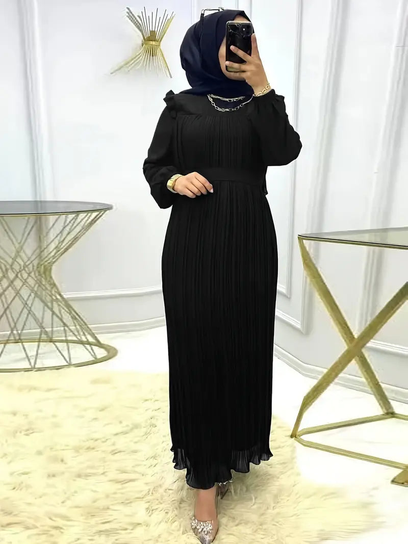 Elegant Long Sleeve Maxi Dress for Modest Fashion Enthusiasts