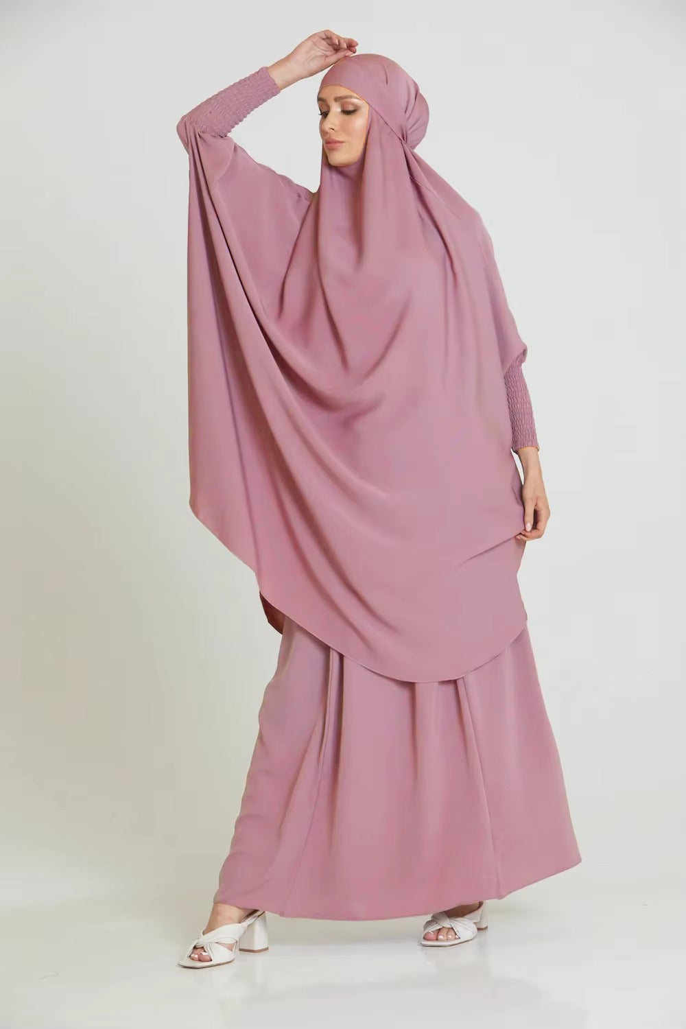 Muslim modest afghani burkha muslim abayas fashionable khimar hijab pocket printed abaya dress