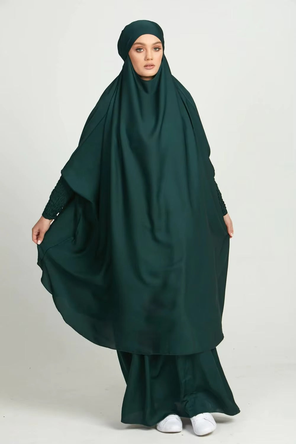 Muslim modest afghani burkha muslim abayas fashionable khimar hijab pocket printed abaya dress