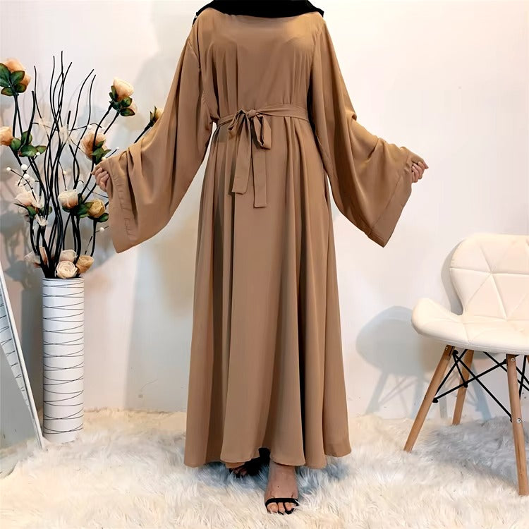Fashion Meets Tradition Simple Style Dubai Abaya Robe Muslim Women Outside Maxi Dress Abaya Caftan