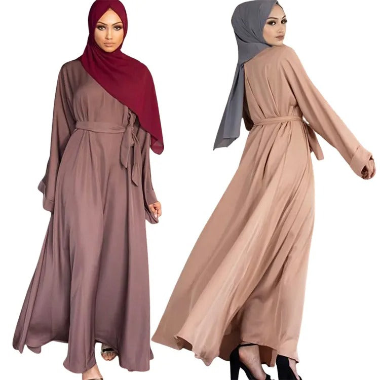 Fashion Meets Tradition Simple Style Dubai Abaya Robe Muslim Women Outside Maxi Dress Abaya Caftan