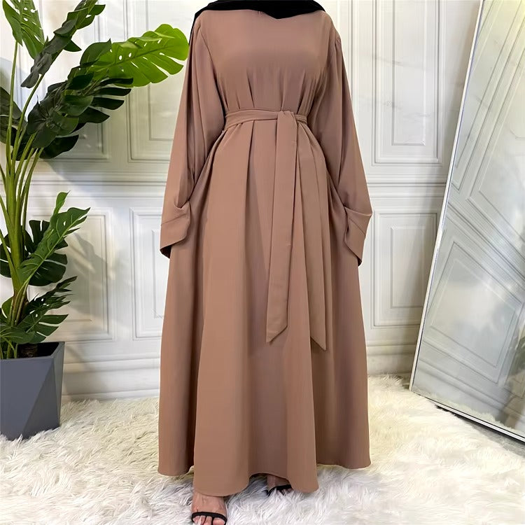 Fashion Meets Tradition Simple Style Dubai Abaya Robe Muslim Women Outside Maxi Dress Abaya Caftan