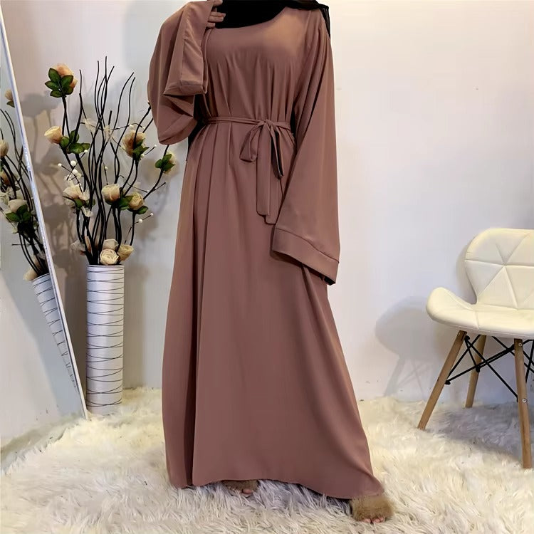 Fashion Meets Tradition Simple Style Dubai Abaya Robe Muslim Women Outside Maxi Dress Abaya Caftan