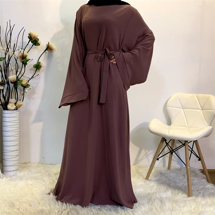 Fashion Meets Tradition Simple Style Dubai Abaya Robe Muslim Women Outside Maxi Dress Abaya Caftan