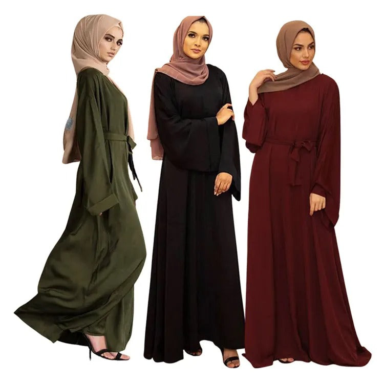 Fashion Meets Tradition Simple Style Dubai Abaya Robe Muslim Women Outside Maxi Dress Abaya Caftan