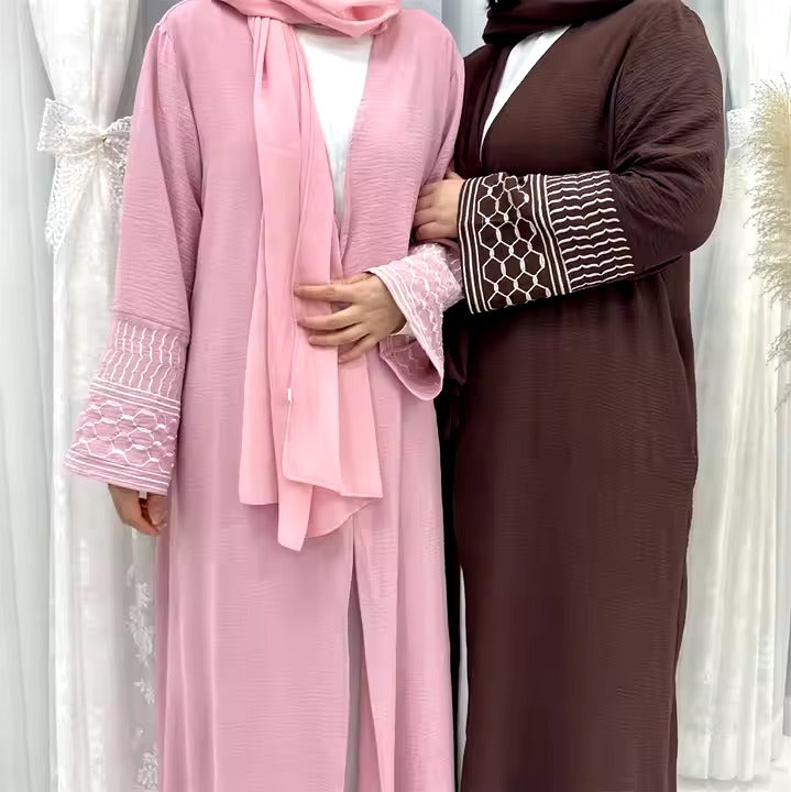 Eid Kimono Ramadan Open Muslim Abaya Women Dubai Islam Palestine Abayas For Women Kaftan 2025 Modest Dress Islamic Clothing