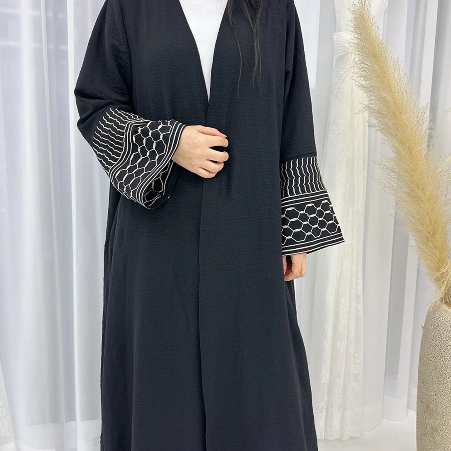 Eid Kimono Ramadan Open Muslim Abaya Women Dubai Islam Palestine Abayas For Women Kaftan 2025 Modest Dress Islamic Clothing