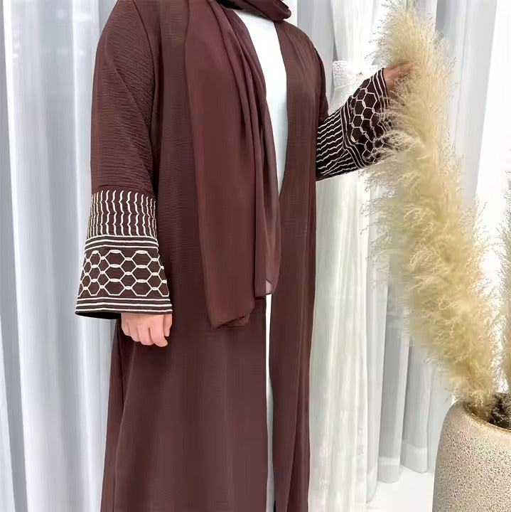 Eid Kimono Ramadan Open Muslim Abaya Women Dubai Islam Palestine Abayas For Women Kaftan 2025 Modest Dress Islamic Clothing