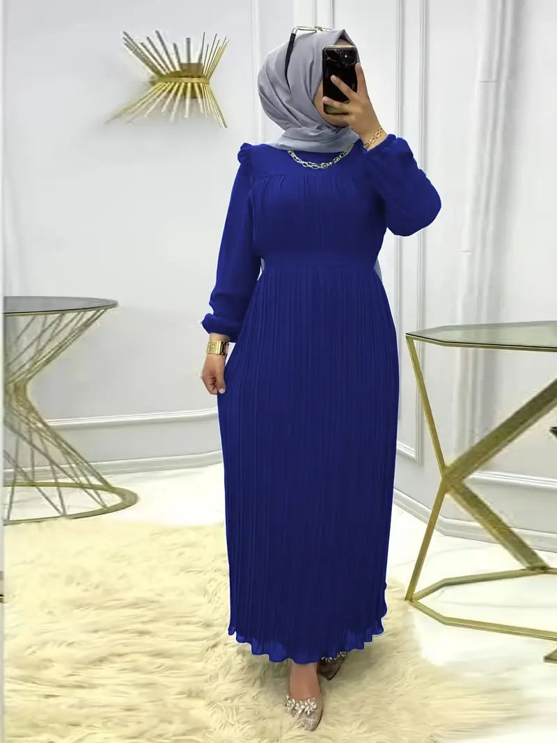Elegant Long Sleeve Maxi Dress for Modest Fashion Enthusiasts