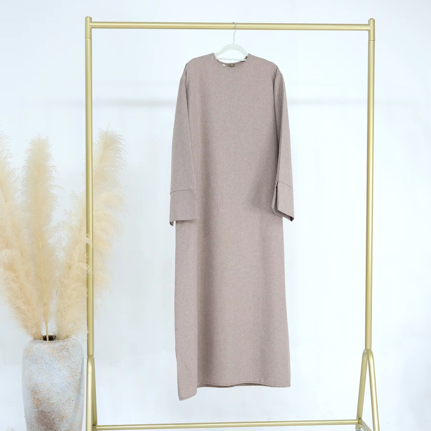 Casual Linen Abaya Solid Color Fancy Girl Abaya Winter Abaya Dress Muslim Kebaya Kaftan Turkey Eid 2025 Dress Islamic Clothing