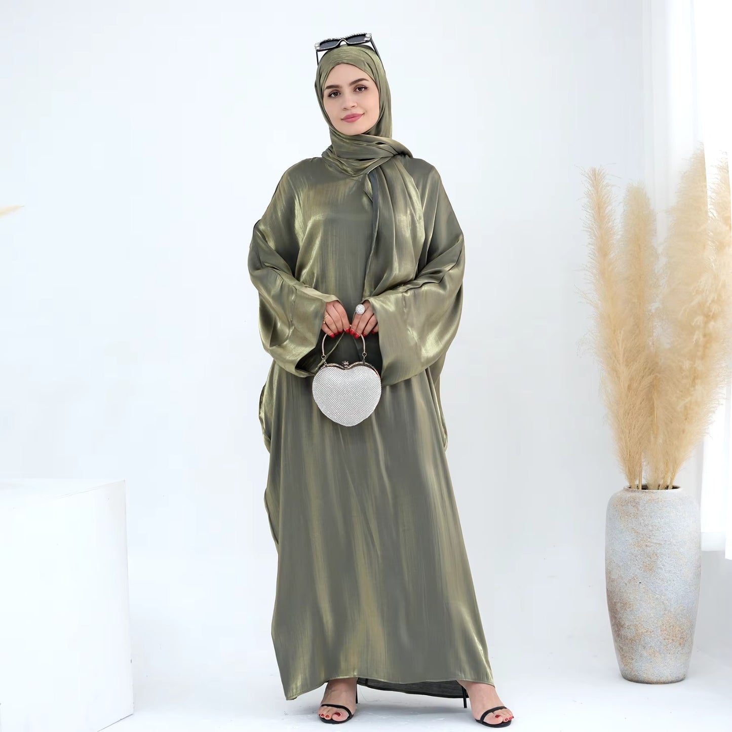 Middle East Elegant Muslim Modest Dress for Women Arab Hijab Abaya Dubai Luxury Islamic Clothing Kebaya Kaftan Turkey Abaya