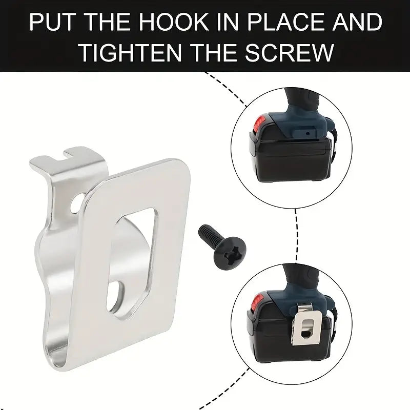 Durable Stainless Steel Drill Belt Hooks for Power Tool Users