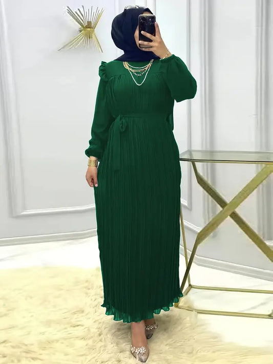 Elegant Long Sleeve Maxi Dress for Modest Fashion Enthusiasts