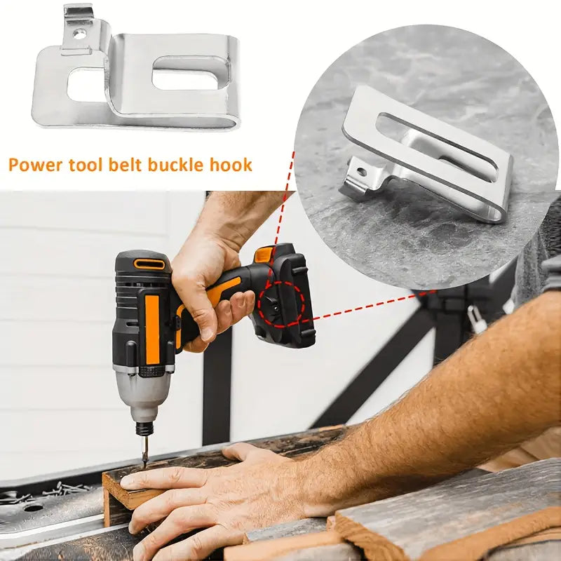 Durable Stainless Steel Drill Belt Hooks for Power Tool Users