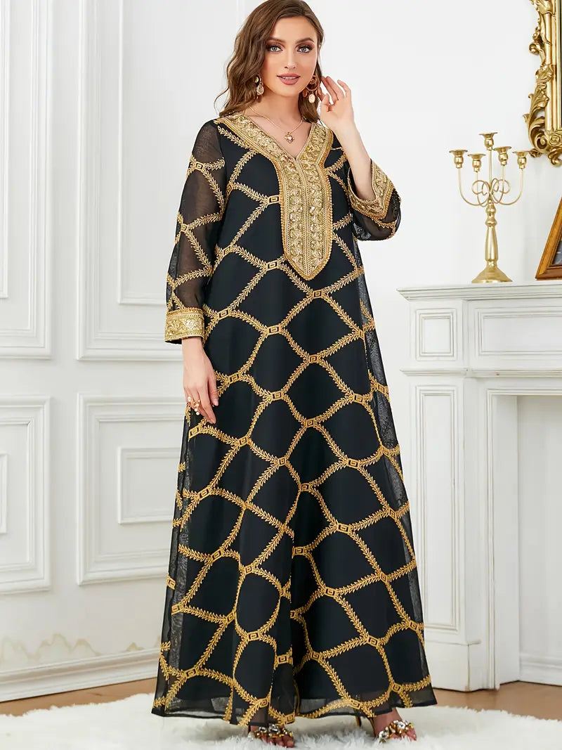 Versatile Polyester Maxi Dress: Ideal for Casual and Festive Occasions