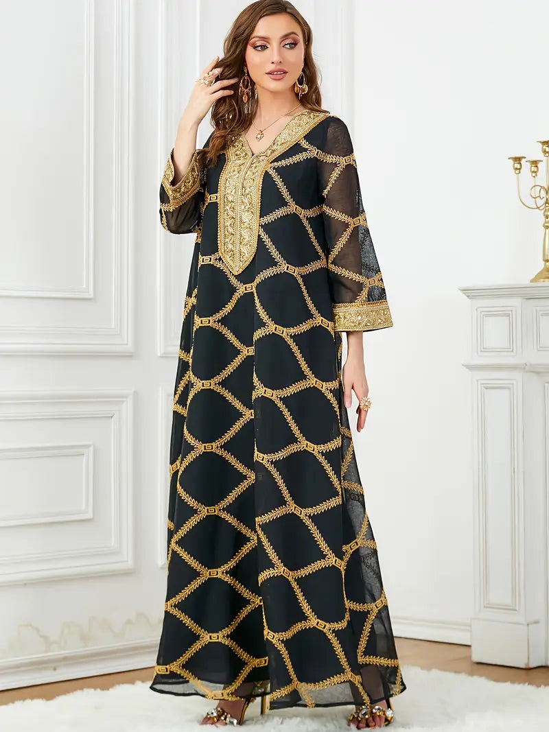 Versatile Polyester Maxi Dress: Ideal for Casual and Festive Occasions