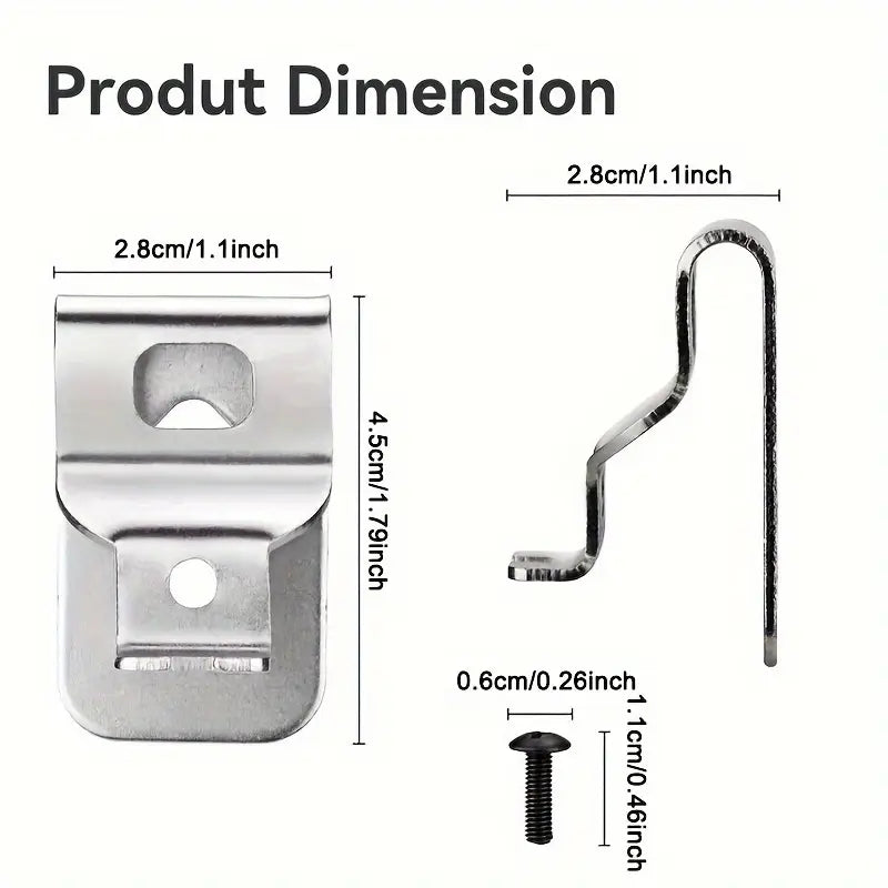Durable Stainless Steel Drill Belt Hooks for Power Tool Users