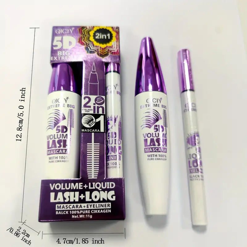 Achieve Bold Lashes with 2-in-1 Mascara and Eyeliner Combo