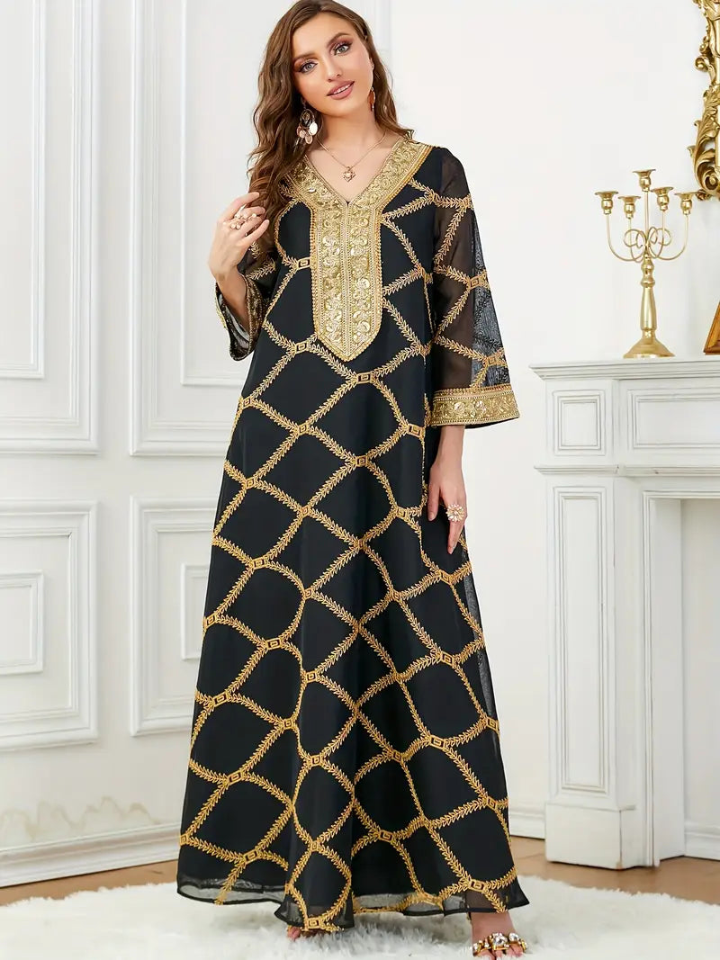 Versatile Polyester Maxi Dress: Ideal for Casual and Festive Occasions