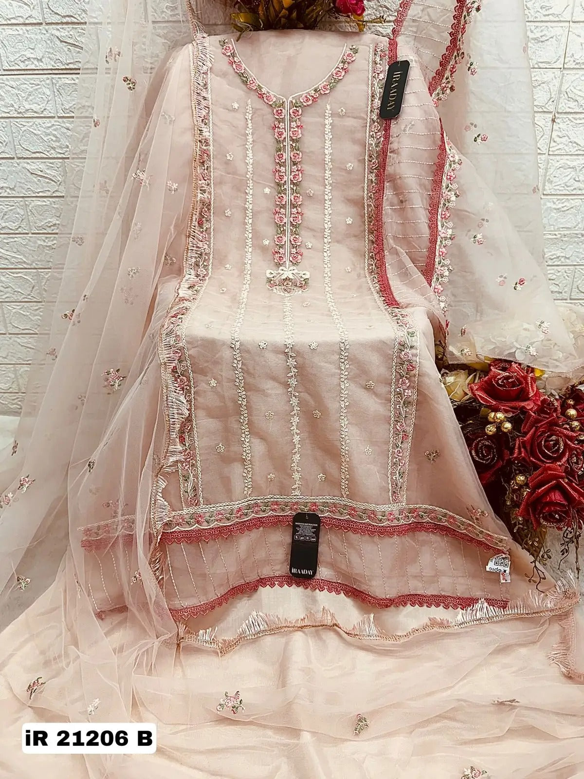 New Designer Traditional Cotton Embroidery Work Dress Indian Pakistani Salwar Kameez Suit Straight Cut Dress Style Lehenga Gown
