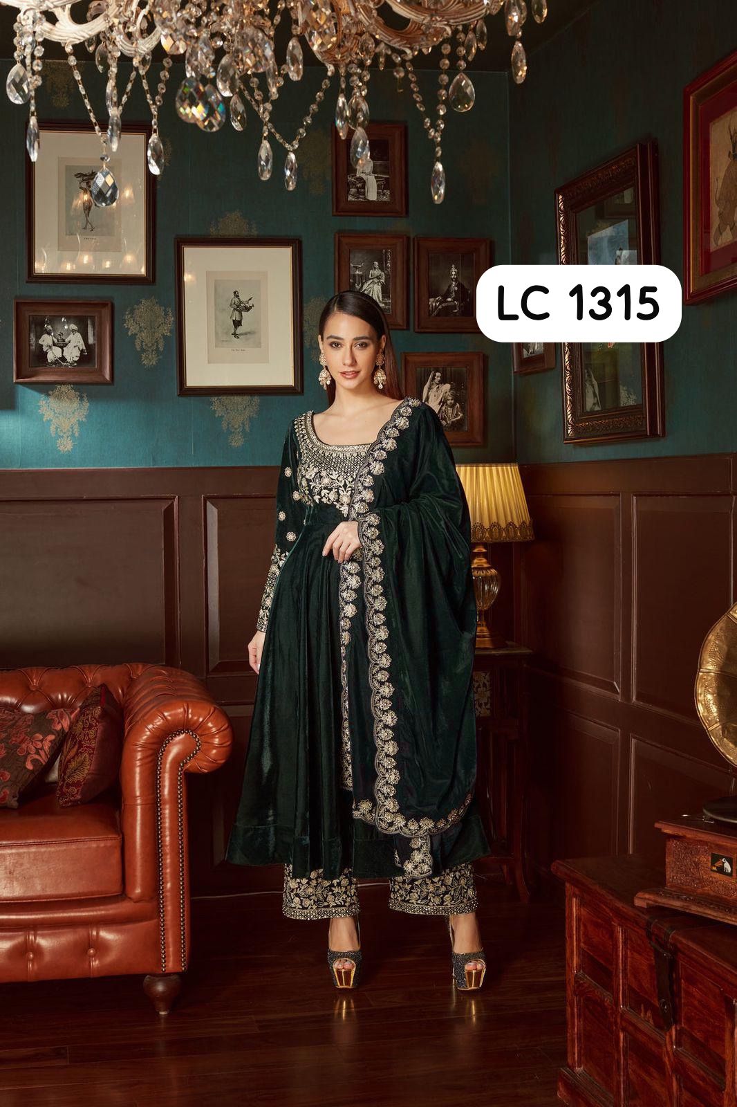 PRESENTING NEW DESIGNER EMBROIDERED ANARKALI GOWN IN VELVET