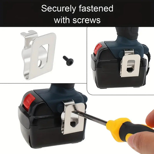 Durable Stainless Steel Drill Belt Hooks for Power Tool Users