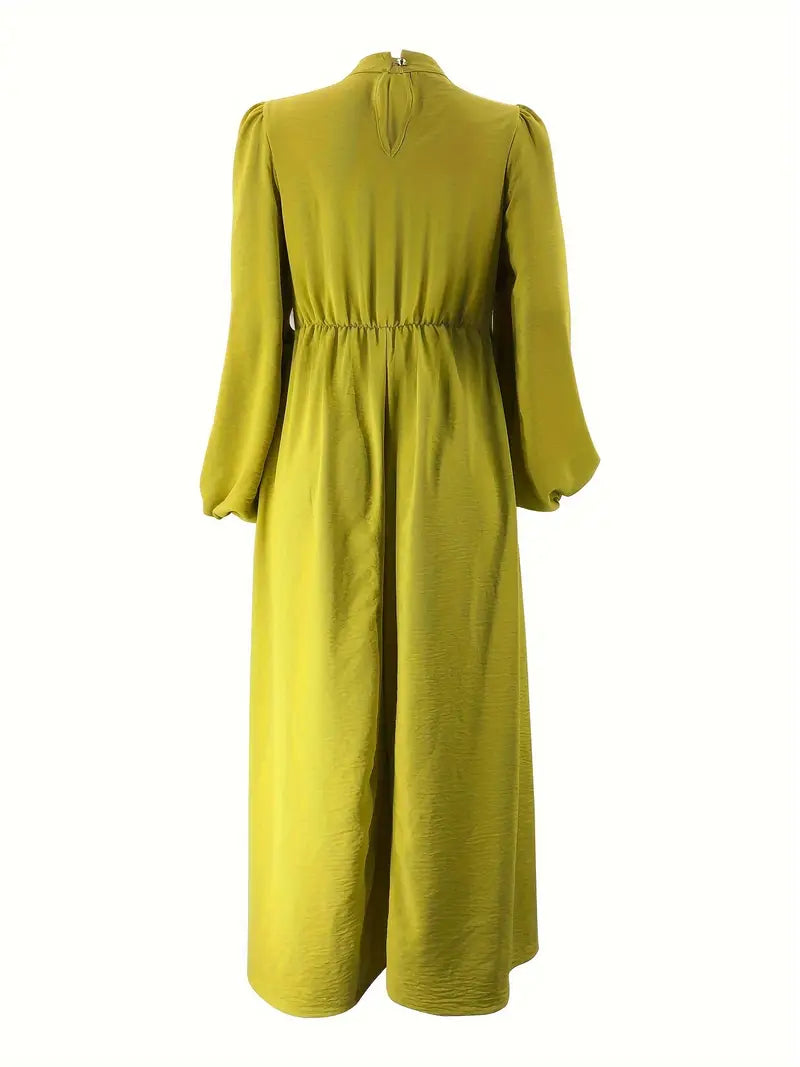 Casual Solid Color Maxi Dress for Middle Eastern Women