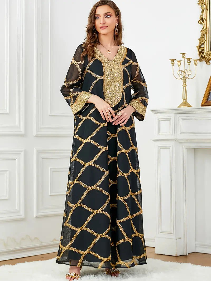 Versatile Polyester Maxi Dress: Ideal for Casual and Festive Occasions