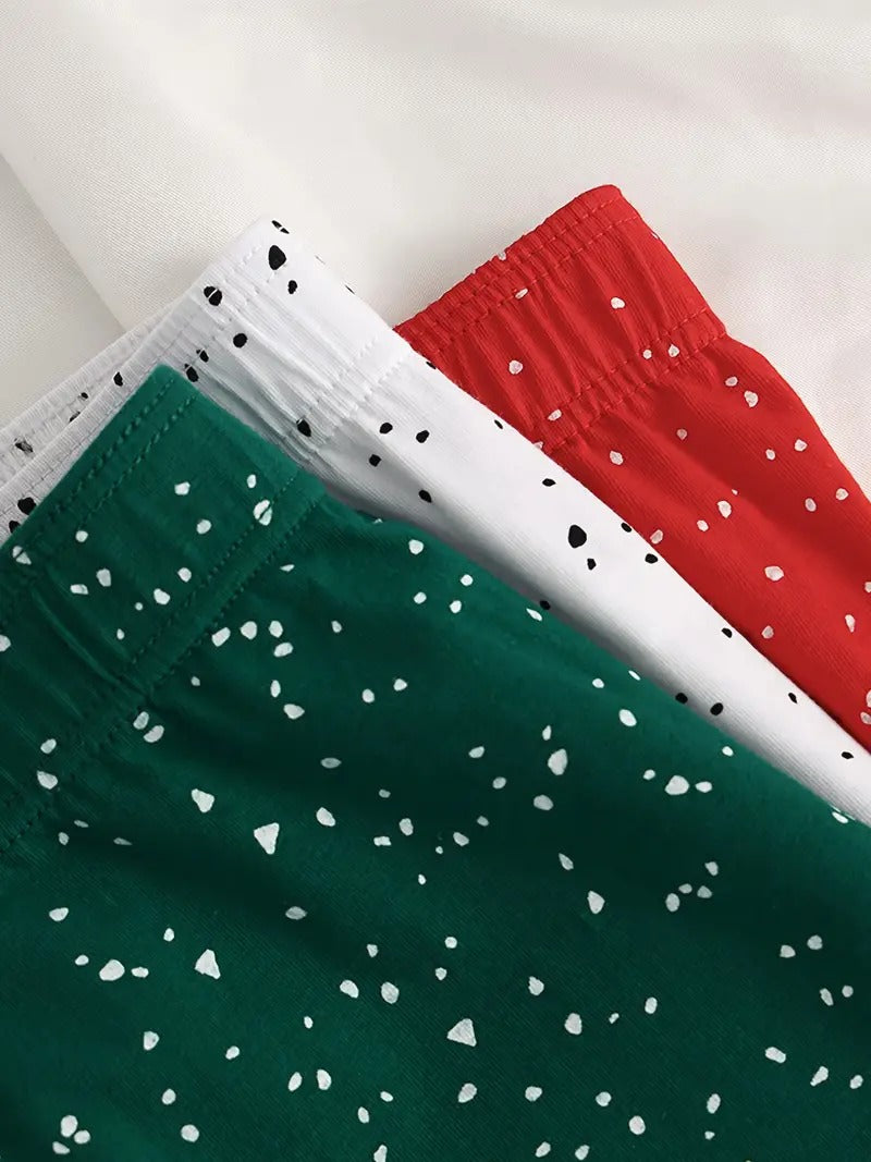 Stylish Multi-color Series - 4 Pcs Men's Irregular Dots Print Stretchy Boxer Shorts - Comfy & Antibacterial Cotton Underwear Set