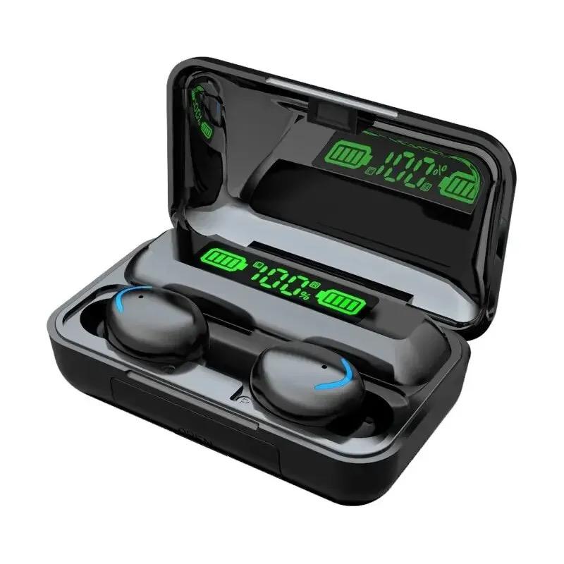 F9 wireless Bluetooth headphones Tws waterproof earbuds digital display headset large capacity charging case