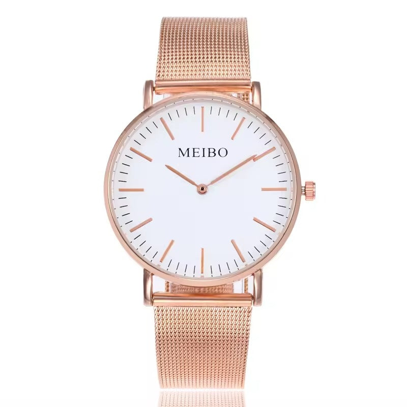 Hot selling ultra-thin casual men and women, minimalist scale quartz watch