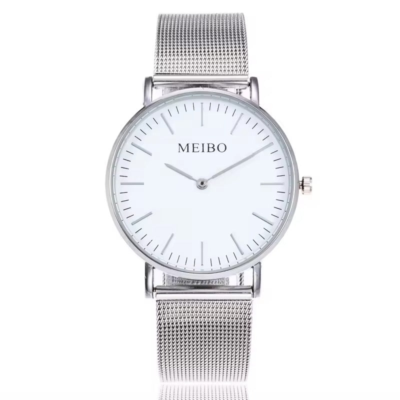 Hot selling ultra-thin casual men and women, minimalist scale quartz watch