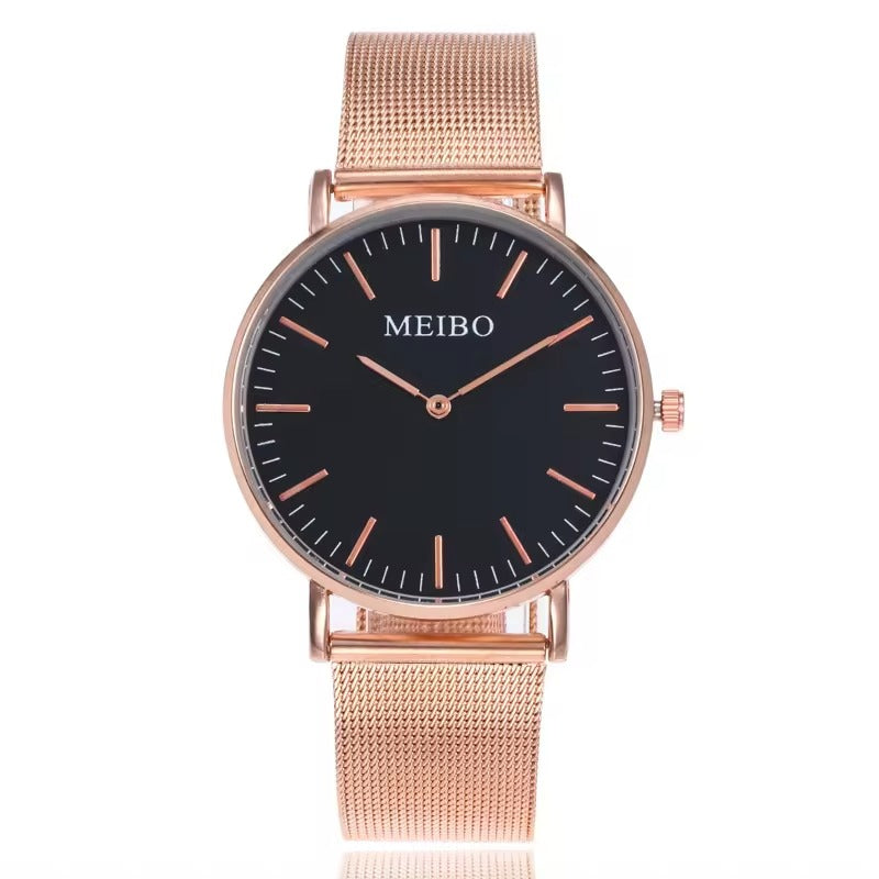Hot selling ultra-thin casual men and women, minimalist scale quartz watch