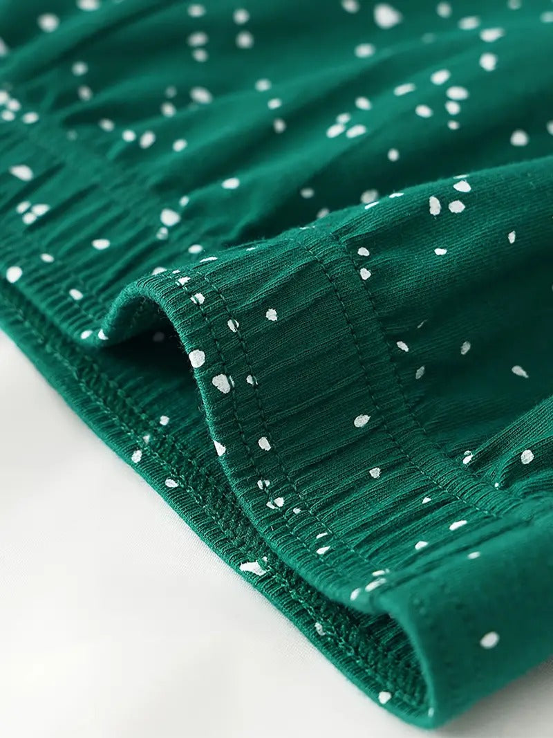 Stylish Multi-color Series - 4 Pcs Men's Irregular Dots Print Stretchy Boxer Shorts - Comfy & Antibacterial Cotton Underwear Set