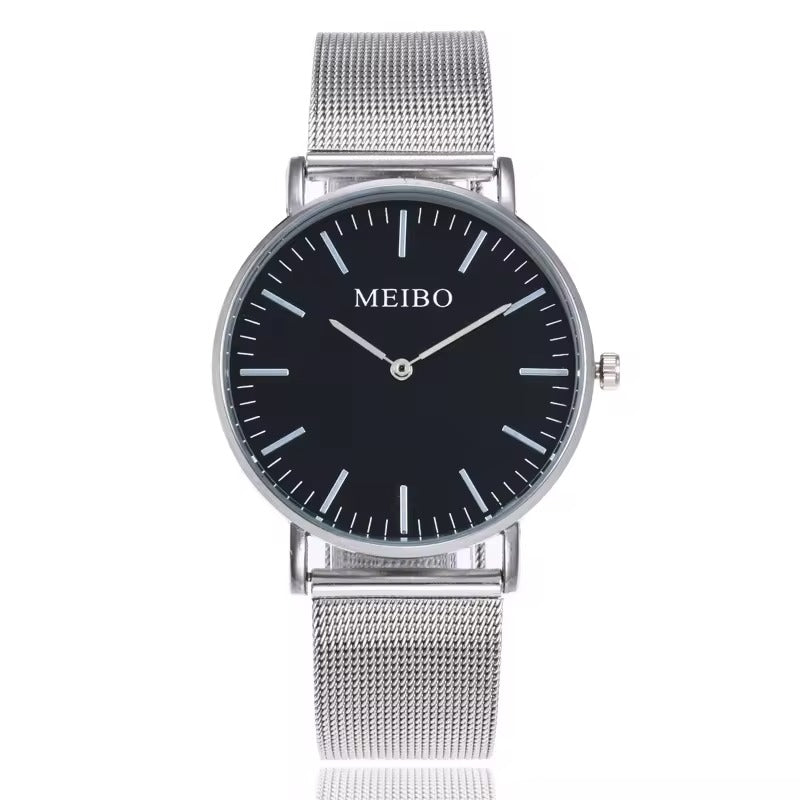 Hot selling ultra-thin casual men and women, minimalist scale quartz watch