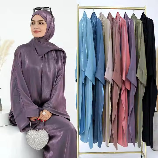 Middle East Elegant Muslim Modest Dress for Women Arab Hijab Abaya Dubai Luxury Islamic Clothing Kebaya Kaftan Turkey Abaya