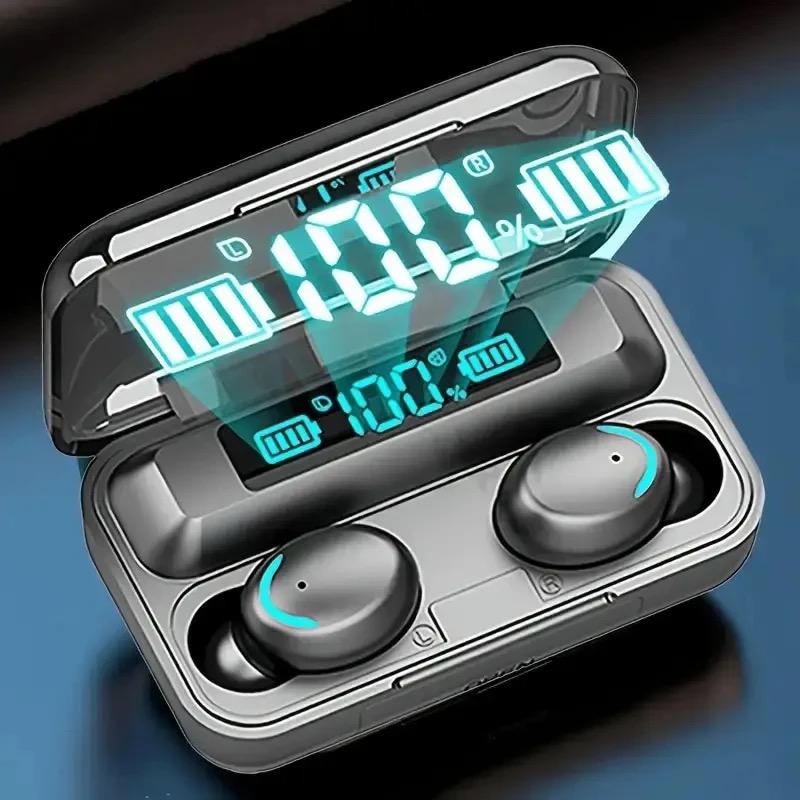 F9 wireless Bluetooth headphones Tws waterproof earbuds digital display headset large capacity charging case
